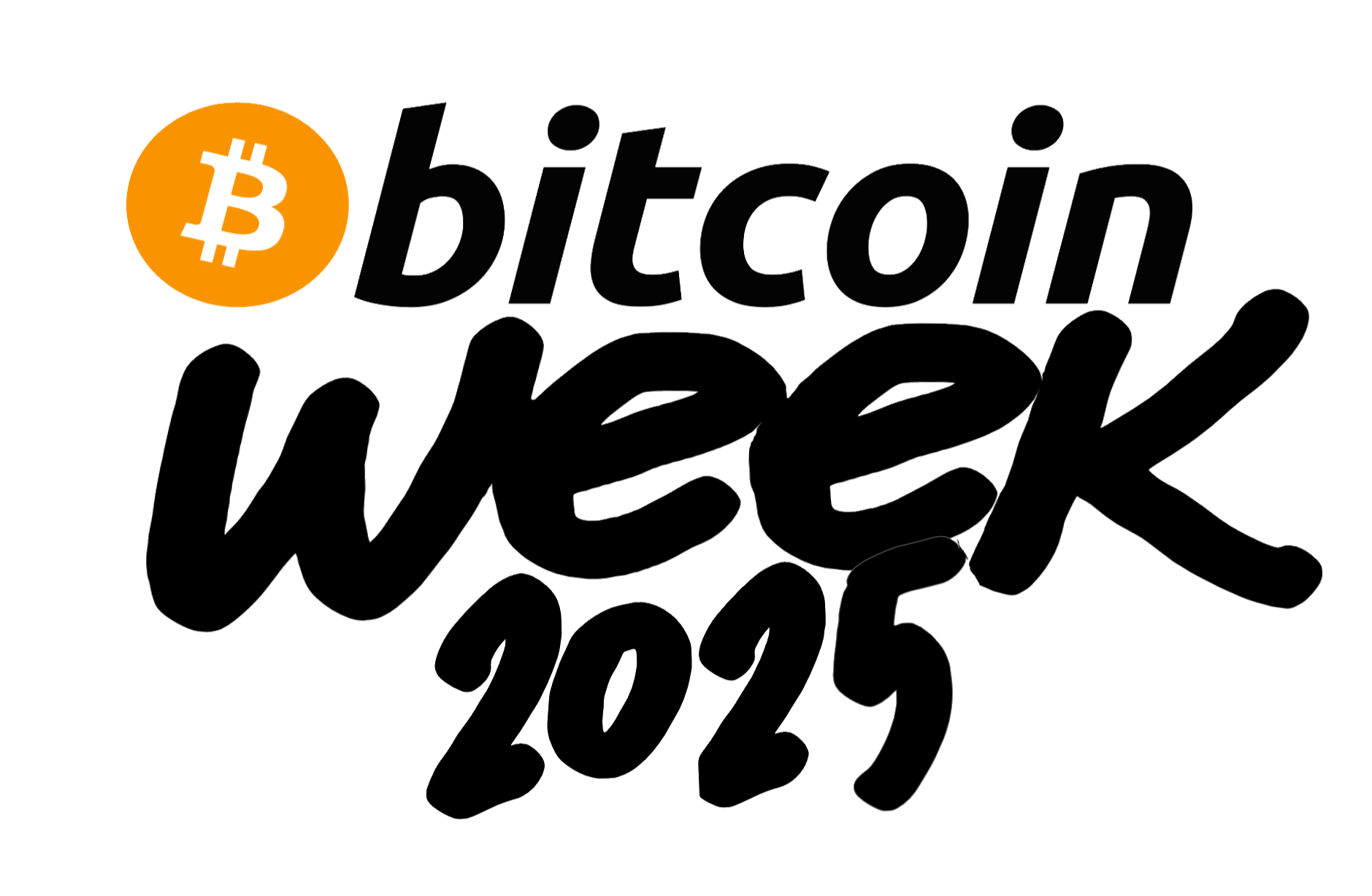 BITCOIN WEEK OFFICIEL LOGO 2025. fond transparent OK